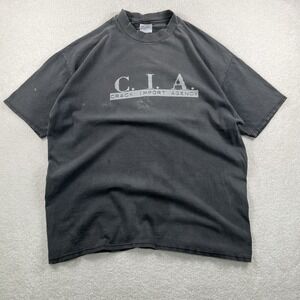 Vtg 90's C.I. A. Crack Import Agency Tshirt Distressed Johnny Depp Blow Movie XL